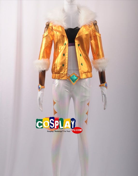 Akali the Rogue Assassin Cosplay Costume (Gold) from League of Legends