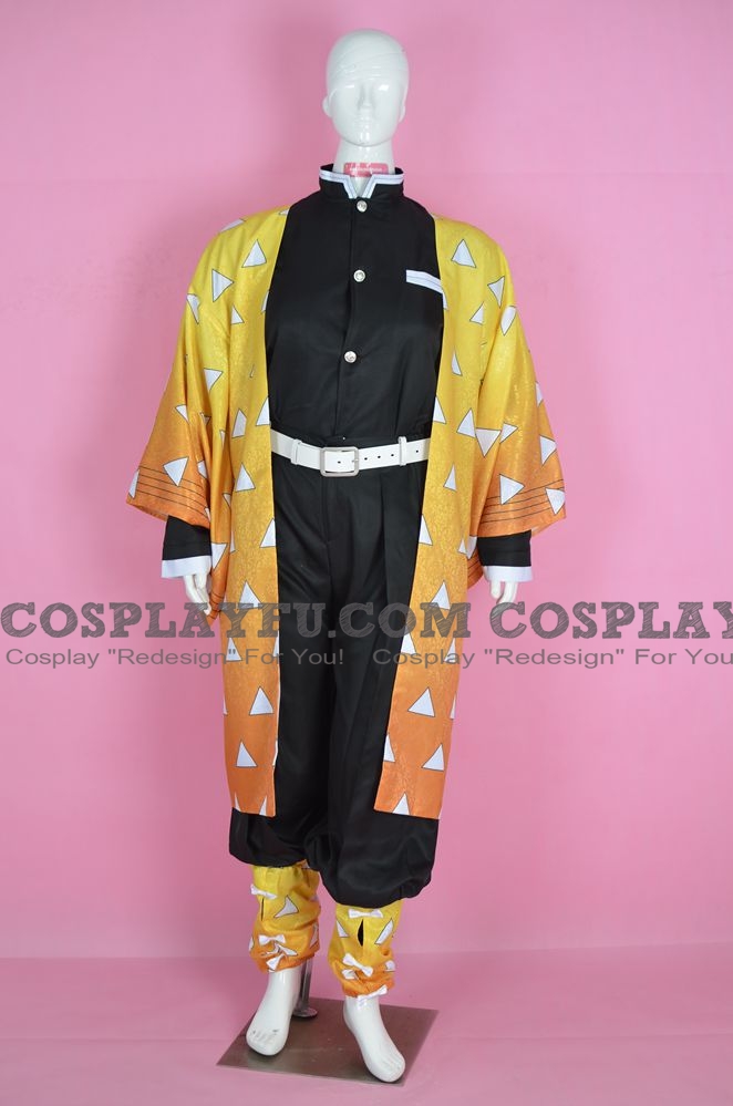 Agatsuma Zenitsu Cosplay Costume from Demon Slayer: Kimetsu no Yaiba