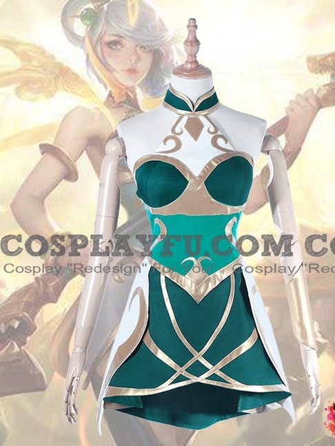 Lux the Lady of Luminosity Cosplay Costume (Green) from League of Legends