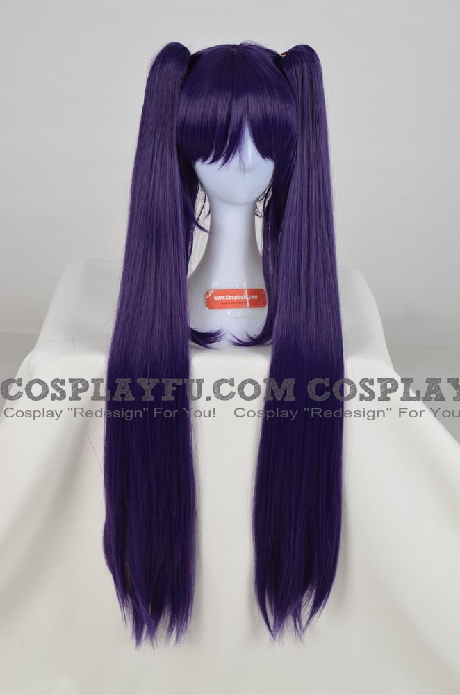Long Purple Twin Pony Tails Wig