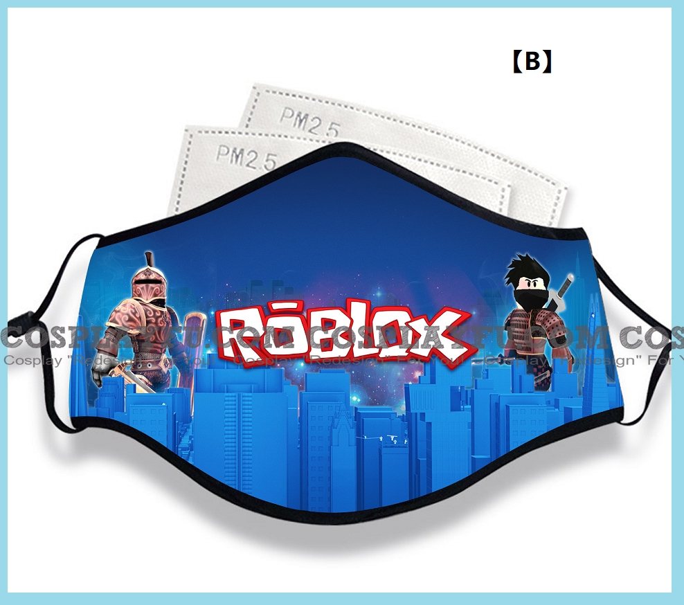 Roblox Face Mask For Adults Cotton Washable Reusable With Pocket With Nose Wire Cosplayfu Com - roblox mask