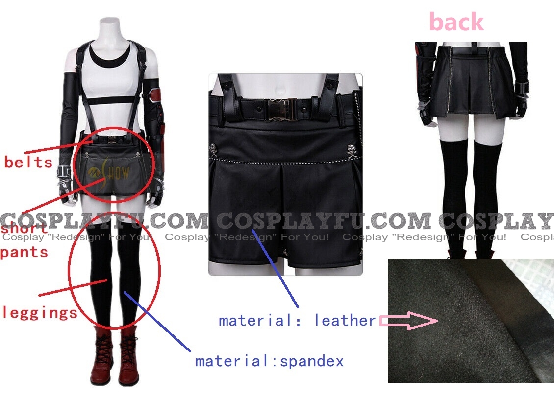 Tifa Cosplay Costume from Final Fantasy VII Remake