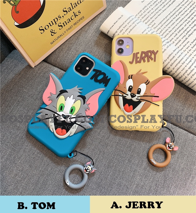 Tom et Jerry Téléphone Case for iPhone 7 8 plus x xr xs max case Cosplay (81280)