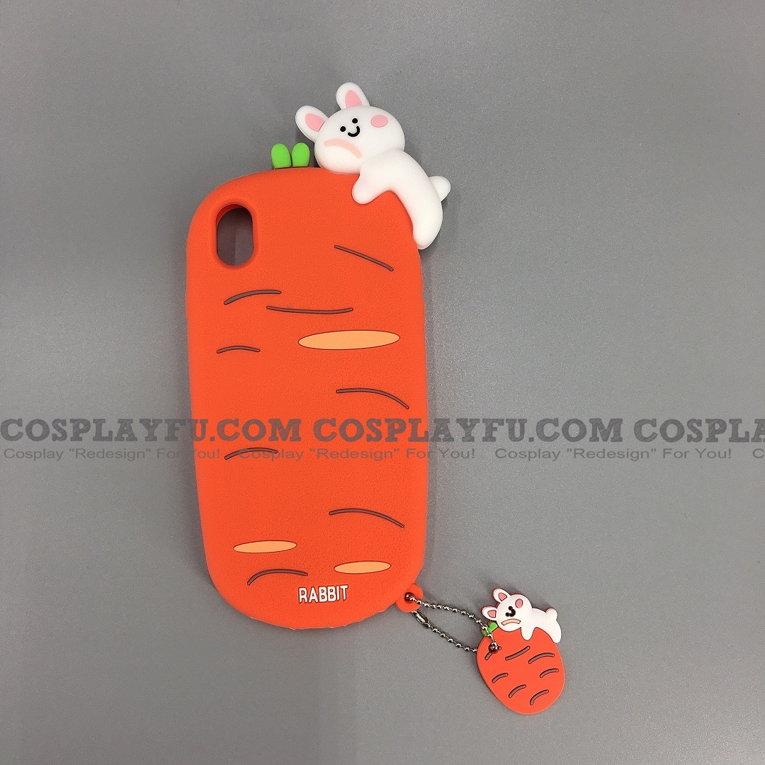 Handmade Carrot Silicone Téléphone Case for Huawei P30 40 pro, Mate 30 Pro, Nova 567 SE Pro, Honor 30 Pro Cosplay