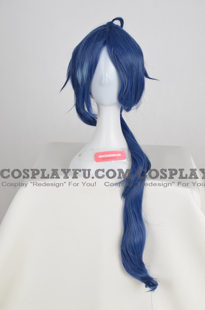 Kaeya Wig (Long, Curly, Blue) from Genshin Impact