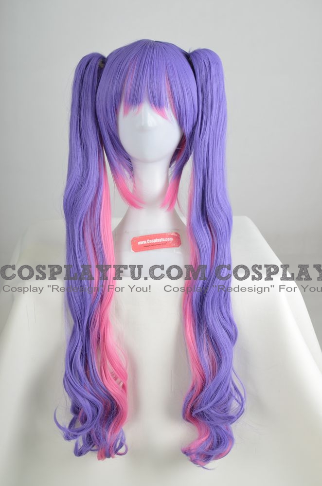 Tokoyami Towa Wig (Hololive, Long Mixed Purple Pink, Twin Pony Tails) from Virtual YouTuber