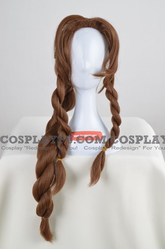 Aerith Wig (3rd, Long Brown Braids) from Final Fantasy VII Remake