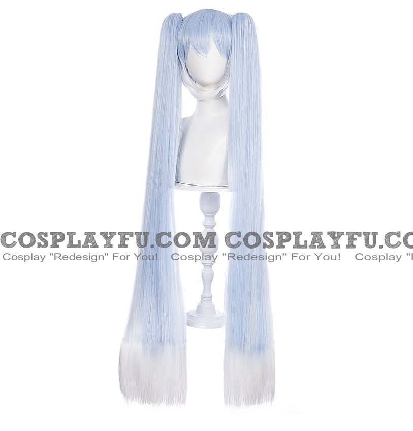 Cosplay Long Straight Light Purple White Twin Pony Tails Wig (571)
