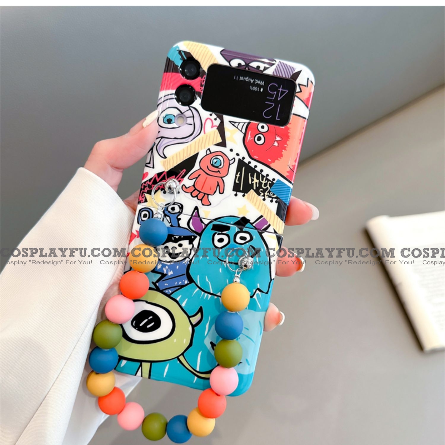 зеленый синий Monsters 3D Animals with Holder with Strap Телефон Case for  Samsung Galaxy Z Flip а также Z Flip 3 а также Z Flip 4 Косплей (5G) -  CosplayFU.com