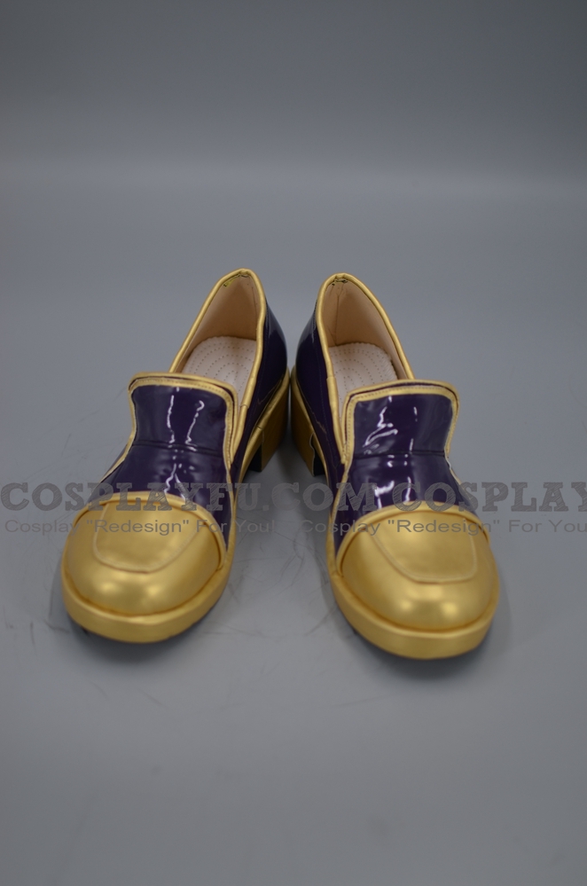 Twisted Wonderland Azul Ashengrotto Zapatos (Purpura, Golden)