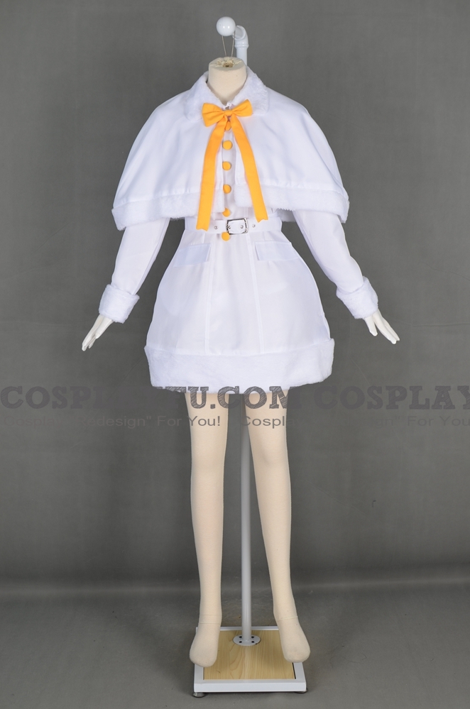 Mikan Hinatsuki Cosplay Costume (Winter White) from The Demon Girl Next Door
