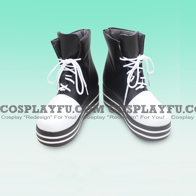 코스프레 Lolita Short Black White Shoes (608)