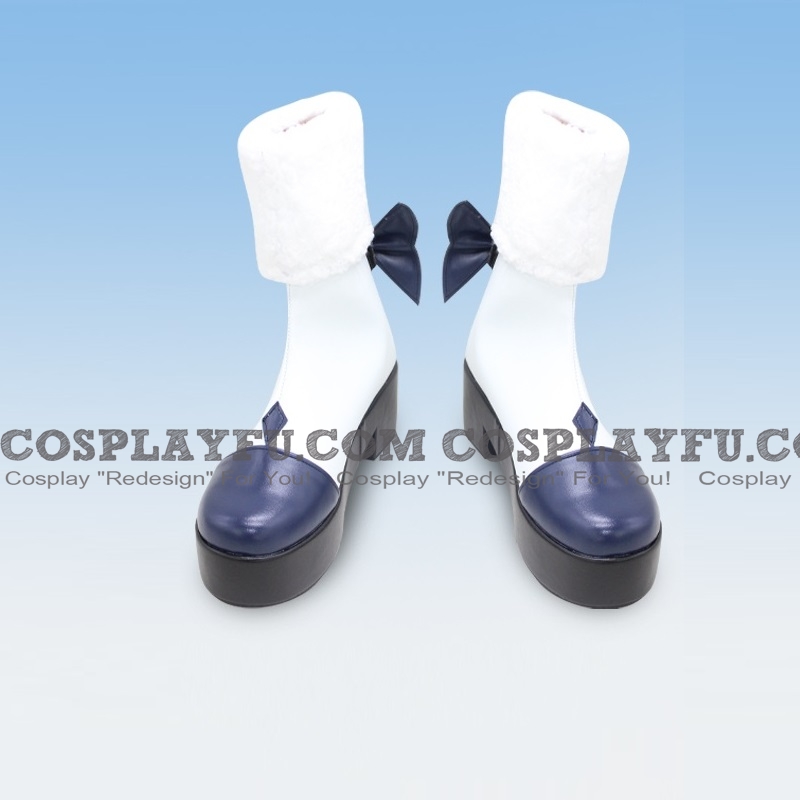 Cosplay Medium White Blue Boots (946)