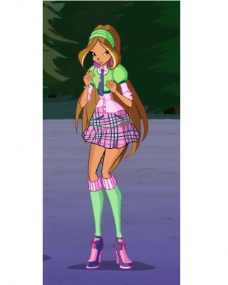 Flora Cosplay Costume (Casual, Season 7) from Winx Club