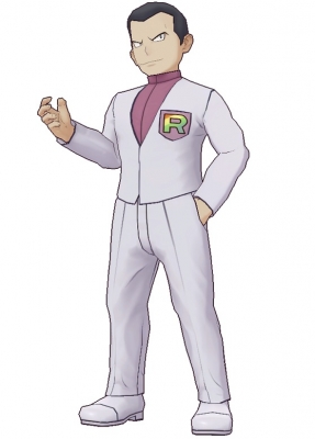 Pokemon Giovanni Disfraz (Blanco)