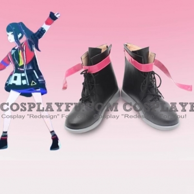 Project Sekai: Colorful Stage! feat. Hatsune Miku Shiraishi An (Project Sekai: Colorful Stage! feat. Hatsune Miku) chaussures (Black and Pink)