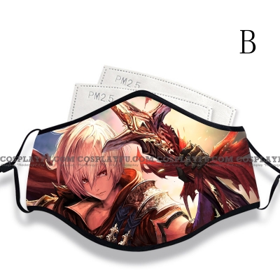 Azazel Face Mask for Adults (Cotton, Washable, Reusable) with Pocket with Nose Wire（3rd）from Rage of Bahamut