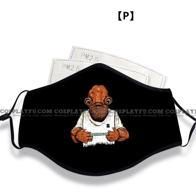 Admiral Ackbar Face Mask for Adults (Cotton, Washable, Reusable) with Pocket with Nose Wire (2nd) from Star Wars