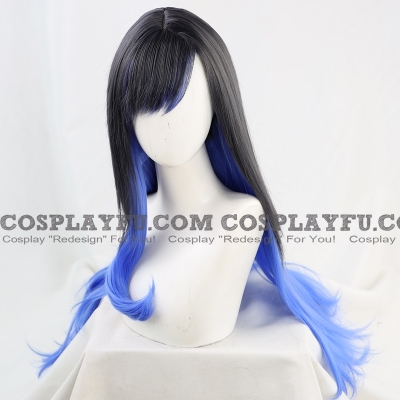Shiraishi An Wig (Long Straight Mixed Black Blue) from Project Sekai: Colorful Stage! feat. Hatsune Miku