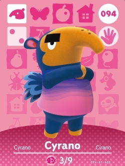 Cyrano Plush from Animal Crossing