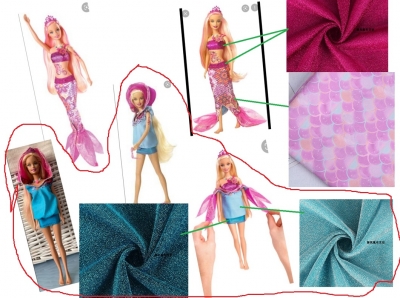 Merliah Cosplay Costume (Blue) from Barbie