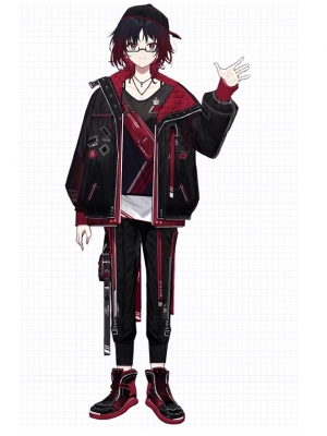 Kisaragi Ren (Iris Black) Cosplay Costume from Virtual YouTuber vtuber