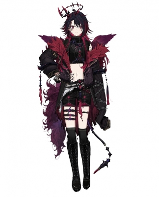 Kisaragi Ren (Iris Black) Cosplay Costume (2nd) from Virtual YouTuber vtuber