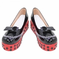 Cosplay Lolita Kawaii Halloween Negro Rojo Zapatos (484)