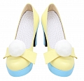 Cosplay Lolita Kawaii Amarillo Azul Algodón Balls Zapatos (491)
