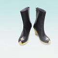 Cosplay Corto Negro dorado Zapatos (307)