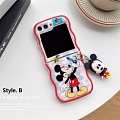 Z Flip 5 Mouse Animals with Chain Telefon Case for Samsung Galaxy Z Flip 3 4 5 Cosplay