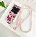 Z Flip 5 Japanese Rose Monster 3D Anime with Holder with Chain Téléphone Case for Samsung Galaxy Z Flip 3 4 5 Cosplay