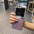 Z Flip 5 Korean elegant Glitters Lila Telefon Case for Samsung Galaxy Z Flip 5 Cosplay