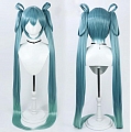 Cosplay Lungo Diritto Blu Twin Pony Tails Parrucca (705)