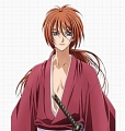 Kenshin le vagabond Kenshin Himura Perruque (3rd, Brown Long, Pony Tail)