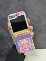 Z Flip 5 Japanese Moon Girl Monster Clear Colorful Phone Case for Samsung Galaxy Z Flip 3 4 5 with Holder
