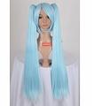 Cosplay Long Azul Twin Pony Tails Peruca (15658)