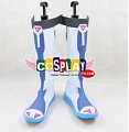 Cosplay Long White Blue Boots (533)