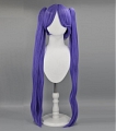 80 cm Long Straight Twin Pony Tails Bright Purple Wig (2515)