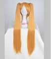 90 cm Longue Twin Pony Tails Blond Perruque (3051)