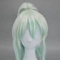 Long Straight Mixed White and Blue Pony Tail Wig (3542)