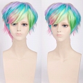 Short Mixed Pink and Blue Wig (5122)