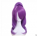 Long Curly Pony Tail Purple Wig (3793)