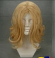 Mittel Blond Curly Perücke (5968)