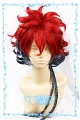 Long Straight Mixed Black and Red Wig (7953)