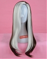 70 cm Long Mixed White and Brown Wig (8097)