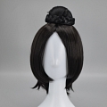 35 cm Short Bun Black Wig (8695)