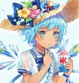 Cirno Cosplay Costume (Summer) from Touhou Project