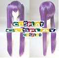 Purple Straight Long Pony Tails Wig