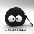 Susuwatari Cute Airpod Case Silicone Case for Apple AirPods 1, 2, Pro from Spirited Away